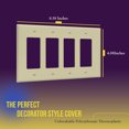 thumbnail image 3 of ENERLITES Decorator Light Switch or Receptacle Outlet Wall Plate, Gloss Finish, Size 4-Gang, Unbreakable Polycarbonate Thermoplastic, UL Listed, 8834-I, Ivory, 3 of 5