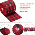 thumbnail image 3 of LQPWZU 1 Rolls Christmas Wired Ribbon for Gift Wrapping, Red and White Striped Ribbons for Crafts/Christmas Tree/Wreaths/Bow Decorations, 2.5" Wide x 5 Yards, 3 of 6