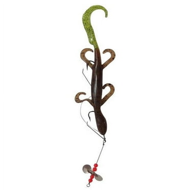 Creme Pre-Rigged 4" Lizard Lure, Pumpkin Chartreuse