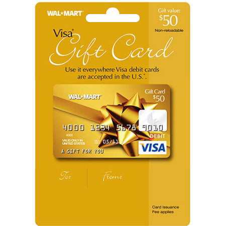 General Wal Mart Visa Gift Card 50 Walmart Com Walmart Com