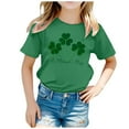 thumbnail image 1 of Hfolob Hauts pour Filles Imprimés Col Rond T-Shirt à Manches Courtes pour Garçons Filles Enfants T-Shirts, 1 of 4