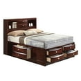 thumbnail image 3 of Acme Ireland Full Bed with Storage in Espresso Rubberwood, Multiple Sizes, 3 of 12