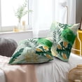 thumbnail image 6 of Tropical Green Leaf Throw Pillow Covers 18x18 Inch Set of 2 Palm Leaves Couch Pillow Case Summer Outdoor Decorative Pillowcase for Patio Bedroom Living Room, 6 of 8