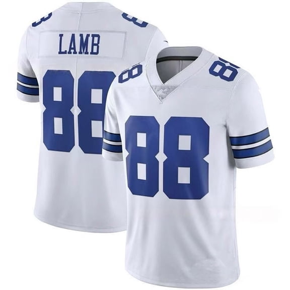 Men's Replica Classic Jersey #88 LAMB Tshirt Sports Game Tee White01-S
