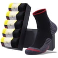 thumbnail image 2 of LWFBDTK Women Athletic Crew Socks, 5-Pairs, Cushioned Breathable Running Socks, Size L (9-12.5), Black, 2 of 7