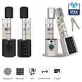 thumbnail image 2 of Fingerprint Cylinder Electronic Smart Door Lock Digital Keypad Code Key Card Remote Control Adjustable Home Apartment ,Easy to Use, 2 of 7