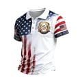 thumbnail image 2 of Mens Polo Shirts Short Sleeve 250th Anniversary Usa Shirts 1776 Flag Men 4th Of July Shirts Patriotic Tshirts Men's Novelty Shirts Men's T-Shirts Vintage T Shirts for Men White Graphic Tee Men, 2 of 8