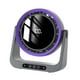 thumbnail image 2 of Ventilador de escritorio, mesa, ventilador de viaje, 5 velocidades, refrigeración silenciosa, pantalla LED, recargable por USB gris, 2 of 9
