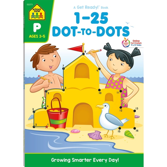 Kids Early Learning Coloring Book Age 3 Learn Numbers 1-25 Count Sequencing 