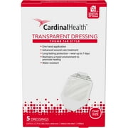 Cardinal Health 2.375x2.75-Inch Thumb Tab Transparent Dressing 5 Count
