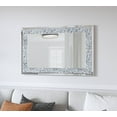 "Large Decorative Wall Mirror with Crushed Diamond Vanity, Rectangle