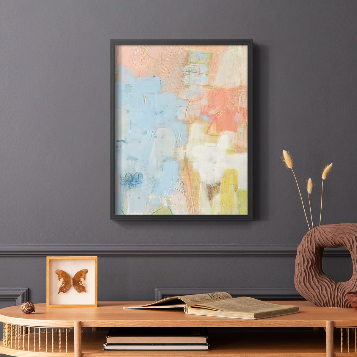Cully I Framed Print in Black Solid Wood Framed Print No Nail Hanging
