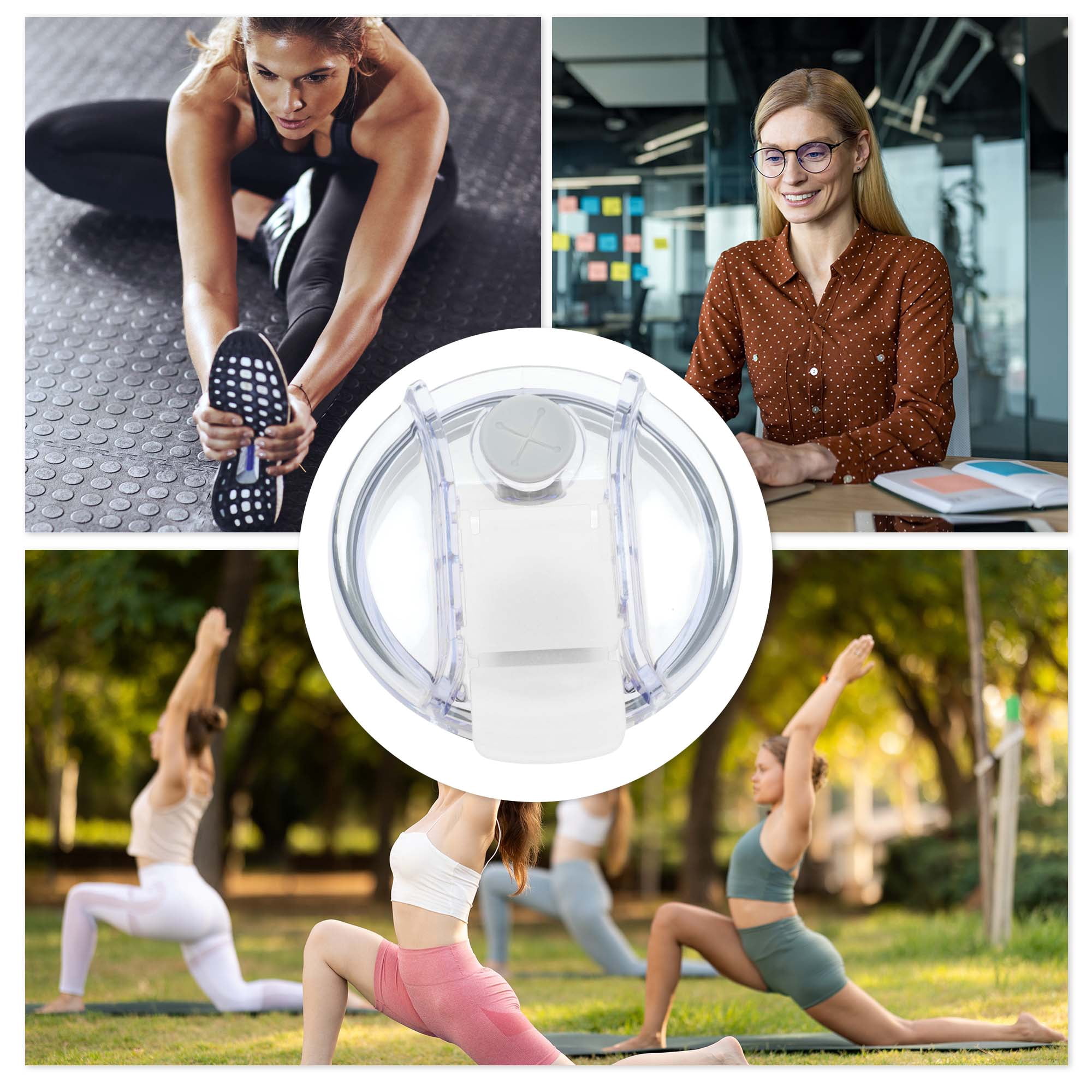 Unique Bargains 1 Pc Lightweight Tumbler Lid for Office Use Daily Activities Clear White