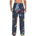 thumbnail image 3 of Disketp Cartoon Dinosaur Men'S Pajama Pants - Ultra Soft Fleece Sleep And Lounge Pants (Size: S-Xxl), 3 of 9