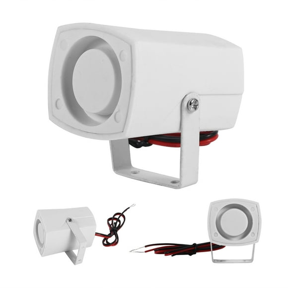 110dB Wired Mini Horn Siren Vehicle Security Sound Alarm System, Sturdy Durable Heat Plastic Materials, Support 12V DC