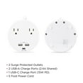 thumbnail image 5 of CyberPower P205UC - 500 Joule White Surge Protector Power Strip with 2 Outlets, 3 USB Ports and 5 ft Extension Cord, 5 of 7
