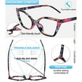 thumbnail image 3 of MARE AZZURO Reading Glasses 2.00 Women Retro Cat Eye Readers 1.0 1.25 1.5 1.75 2.0 2.25 2.5 2.75 3.0 3.5 4.0 5.0 6.0 (Black Floral, 200),Composite Lens,Composite Lens, 3 of 6