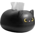 thumbnail image 1 of Linda caja de pañuelos, caja de almacenamiento de servilletas con patrón de gato creativo, lindo dispensador de pañuelos, soporte de papel higiénico de escritorio para sala de estar y cocina JM, 1 of 5