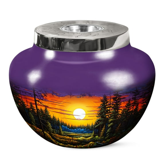 KARYLIZ Forest Urn For Ashes For Women - Unique Urns For Ashes Funeral - Ash Urns For Humans Large (Size - 10 INCH)
