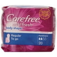 thumbnail image 2 of CAREFREE Acti-Fresh Body Shape Regular To Go Pantiliners, Unscented 20 ea, 2 of 4