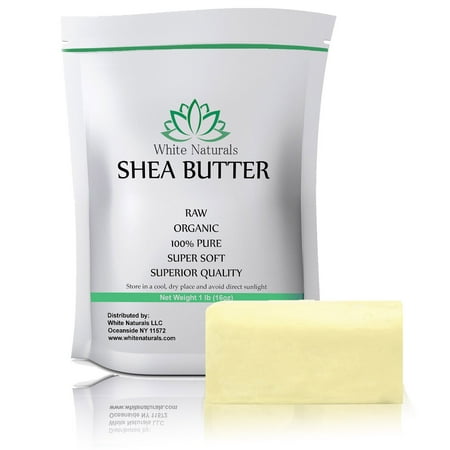 Organic Shea Butter 1 lb Pure, Raw, Unrefined, Grade A, Perfect Skin Moisturizer, DIY Lip Balms, Stretch Marks, Eczema, Acne, Recover Sun Damage, Kids Cream by White (Best Natural Skin Moisturizer For Eczema)