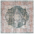 thumbnail image 2 of SAFAVIEH Arizona Shirley Oriental Machine Washable Area Rug, Green/Light Brown, 8' x 8' Square, 2 of 14