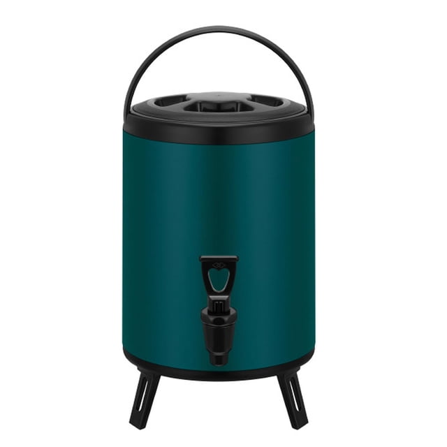 Dispensador de bebidas isotérmico, dispensador de bebidas frías y calientes para leche fría en casa. verde