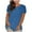 Blue, variant on Sevevn Women's Fashion Solid Loose Short Sleeve T-shirt Pullover Tops Black XXXXXL Great Gifts for Less