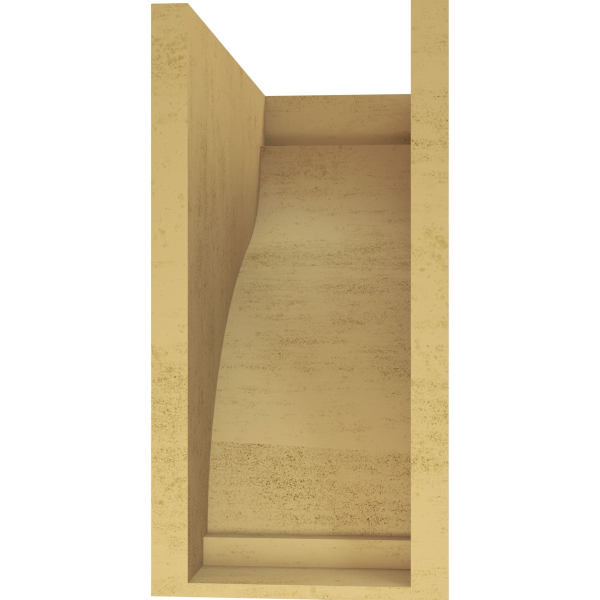 8"W x 16"D x 16"H Classic Helena Rough Cedar Woodgrain TimberThane Corbel, Primed Tan