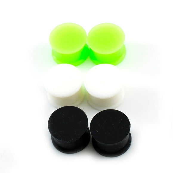 BodyJewelryOnline Ear Gauges Saddle Silicone Plugs 8mm-19mm Expander Stretcher Ear Tunnels Piercing for Women