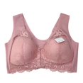 thumbnail image 1 of Front Closure Bra With Floral Lace Lift Stretch 5d Shaping Seamless Bra Push Up Full Coverage Underwear For Big CupXL, 1 of 5