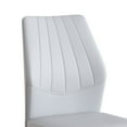 thumbnail image 4 of NYEESS Set of 6 Light Gray and Silver PU Dining Chairs,Upholstered Chairs with Metal Legs, 4 of 8