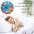 thumbnail image 3 of ZXCXRQFa Underwater Life Fish Algae Coral Reef Shark Starfish Round Wood Wall Clock, 10 Inch Battery Operated Analog Quiet Desk Clock for Home,Kitchen,Office,School,Bathroom, 3 of 7