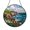 Acrylic 3.5 Inch, variant on Scenic Mountain Forest Landscape Stained Glass Style Suncatcher Window Hanging, Nature View Art Decor Accent Ornament Gift