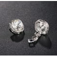 thumbnail image 4 of Clip on 1/2" silver and gray stone button style earrings, 4 of 4