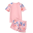 thumbnail image 2 of Girls Swimsuits, Kids Two-piece Bathing Suits Shorts Sleeve Swimsuits, 2 of 5