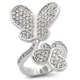 thumbnail image 1 of Rhodium Brass Ring with AAA Grade CZ, Clear - Size 9, 1 of 1