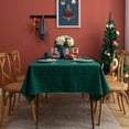 thumbnail image 7 of Red Green Plaid Table Cloth Cotton Christmas Party Rectangle Tablecloth Dining Table Cover for Picnic BBQ Home Decor Mantel Mesa (Christmas red plaid,140x250CM), 7 of 7