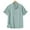 Green, variant on Chiccall Plus Size Cotton Linen Shirts for Men Solid Summer Tops Button Up Short Sleeve Casual Stand Collar T Shirts