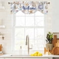 thumbnail image 4 of Tie Up Valances for Windows, Coastal Shell Adjustable Valance Curtains Window Treatment for Living Room, Summer Beach Ocean Sea Starfish Watercolor Rod Pocket Kitchen Curtains & Drapes 42x12 Inch, 4 of 9