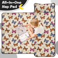 thumbnail image 4 of Butterfly Colorful Wing Pattern Teens Toddler Nap Mat with Pillow, Sleeping Mat Bag for Preschool Daycare 51"x22", 4 of 6