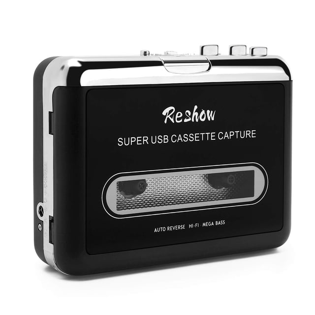Reproductor de casetes Reshow Reproductor de cinta portátil Convertidor de cassette a mp3