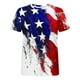 thumbnail image 4 of Tops para hombre, blusas y camisas de manga corta con cuello redondo para hombre, jersey informal de moda con estampado de cuello redondo para hombre, pantalones cortos deportivos para fitness, blusa, 4 of 5