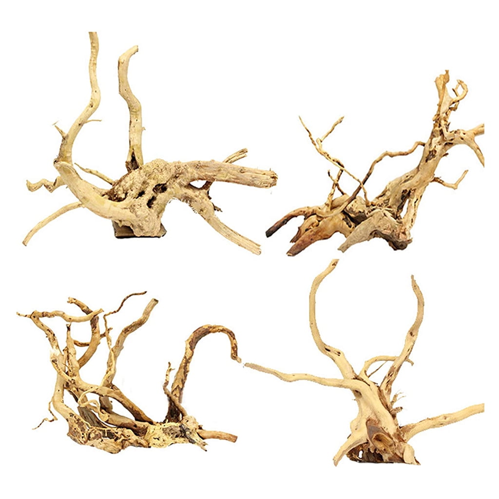 Yammee Aquarium Driftwood Decoration Fish for Tank Irregular Log Hideout Natural Wood D