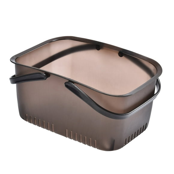 Shiogb Bathroom Portable Bath Basket Brown,, Shower Caddy Basket Portable Shower Tote Plastic Dorm College Shower Organizer Bucket with Handles Shower Caddy Organizer for Bathroom and Kitchen