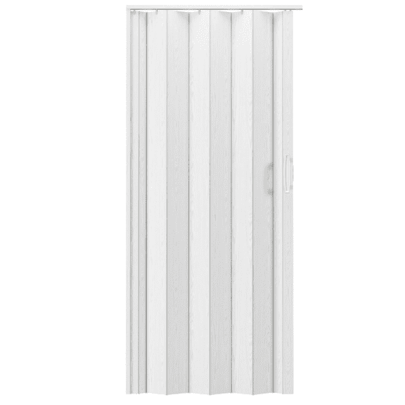 32" x 80" PVC Foldable Accordion Door, White Oak