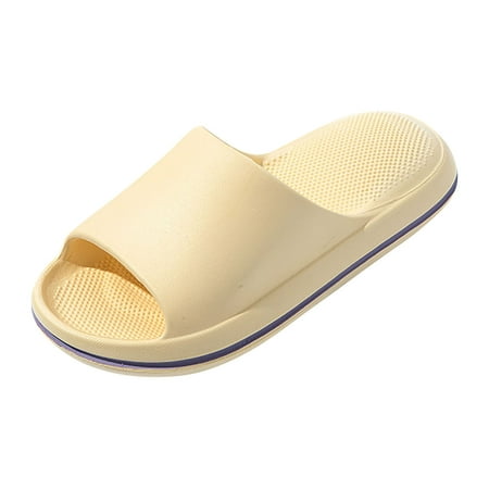 

semimay women slippers indoor and outdoor fashion simple beach slippers flat soles thick soles comfortable