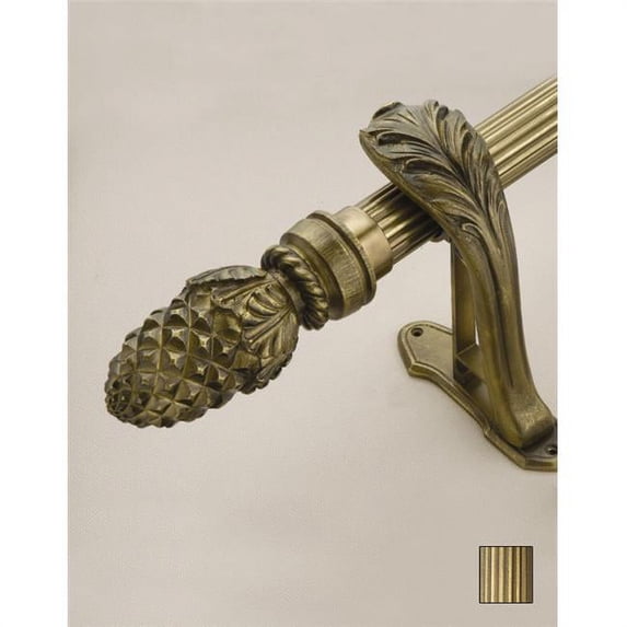 Palas 1073 Curtain Rod Set - 1.75 in. - Antique Bronze - 63 in.
