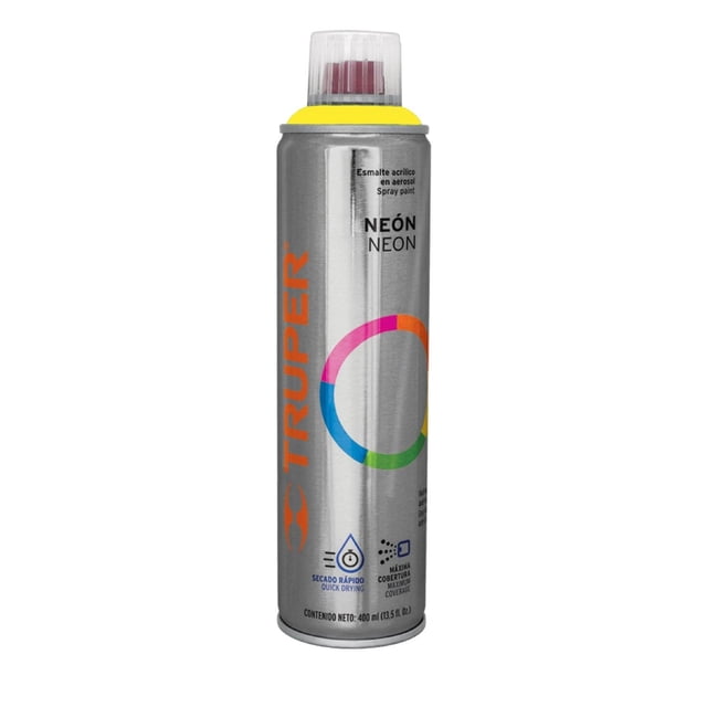 Pintura en aerosol fluorescente amarillo Truper Truper PAF-AM