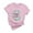 Pink-shirts, variant on Womens Easter Print Short Sleeve Tshirts Summer Plus Size Trendy Round Neck Tee Casual Loose Fit Tops